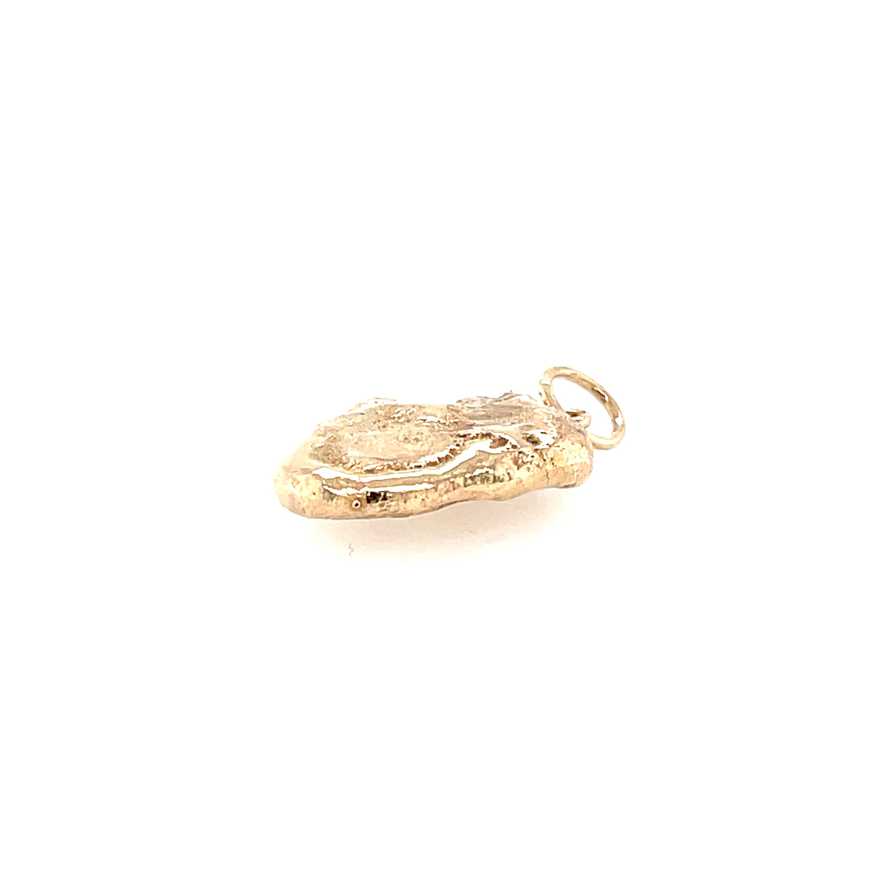 9ct Yellow Gold Vintage Solid Nugget Pendant - 9.80g SOLD