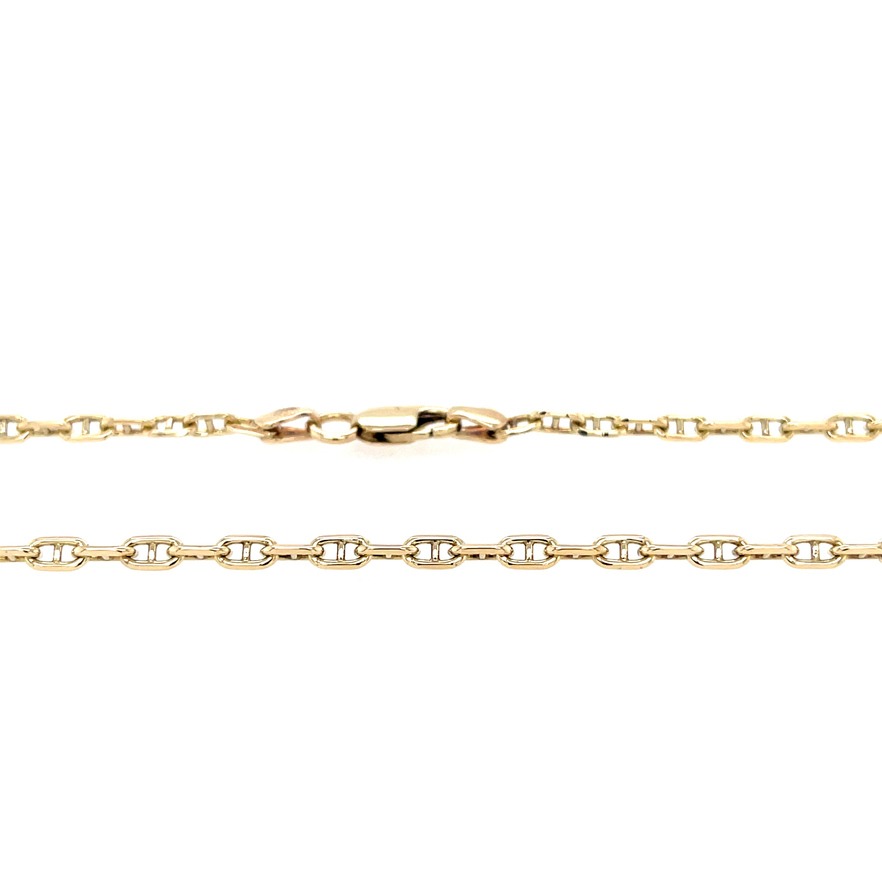 9ct Yellow Gold 20" Diamond Cut Anchor Link Chain - 8.60g SOLD