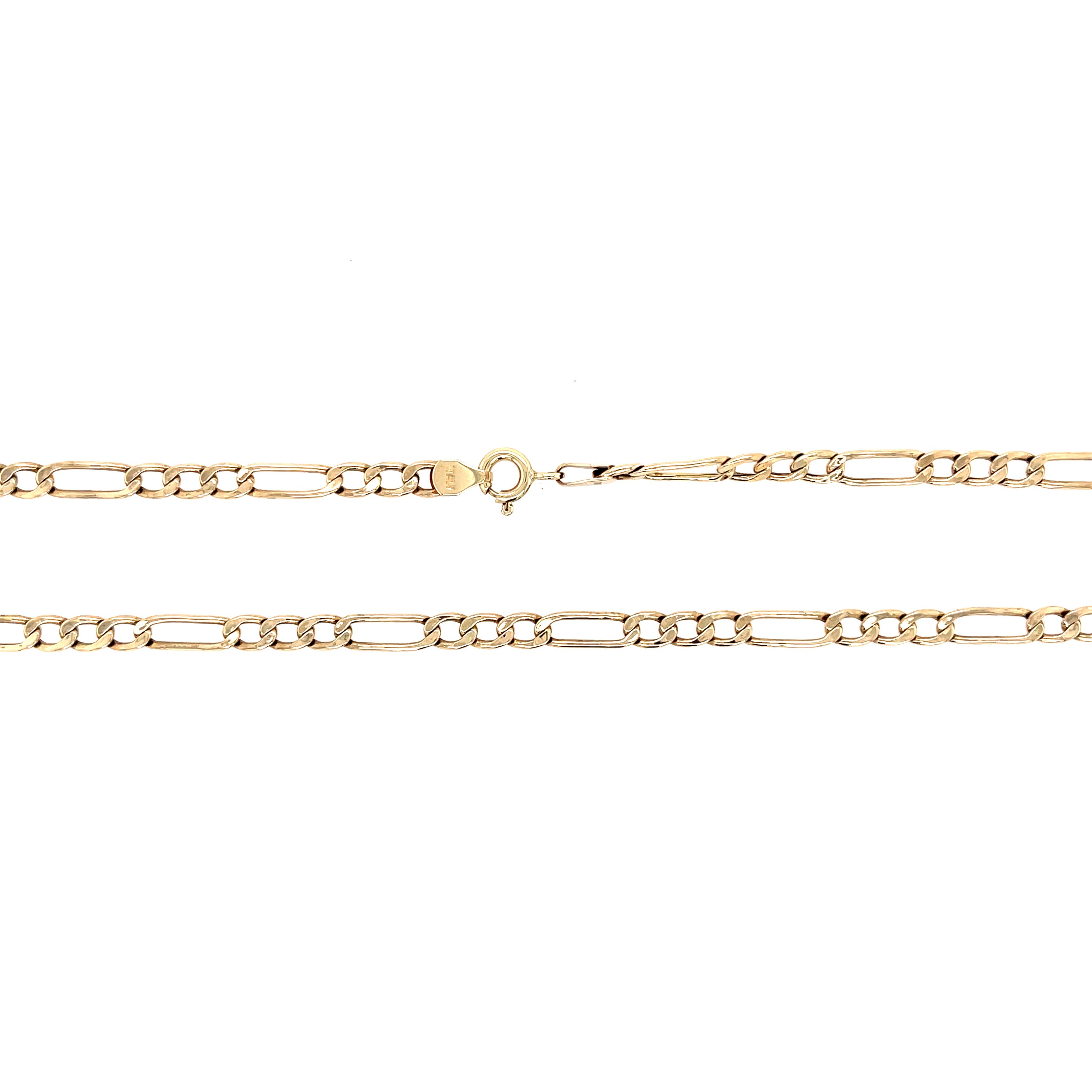 9ct Yellow Gold 18" Hollow Figaro Link Chain - 4.20g SOLD