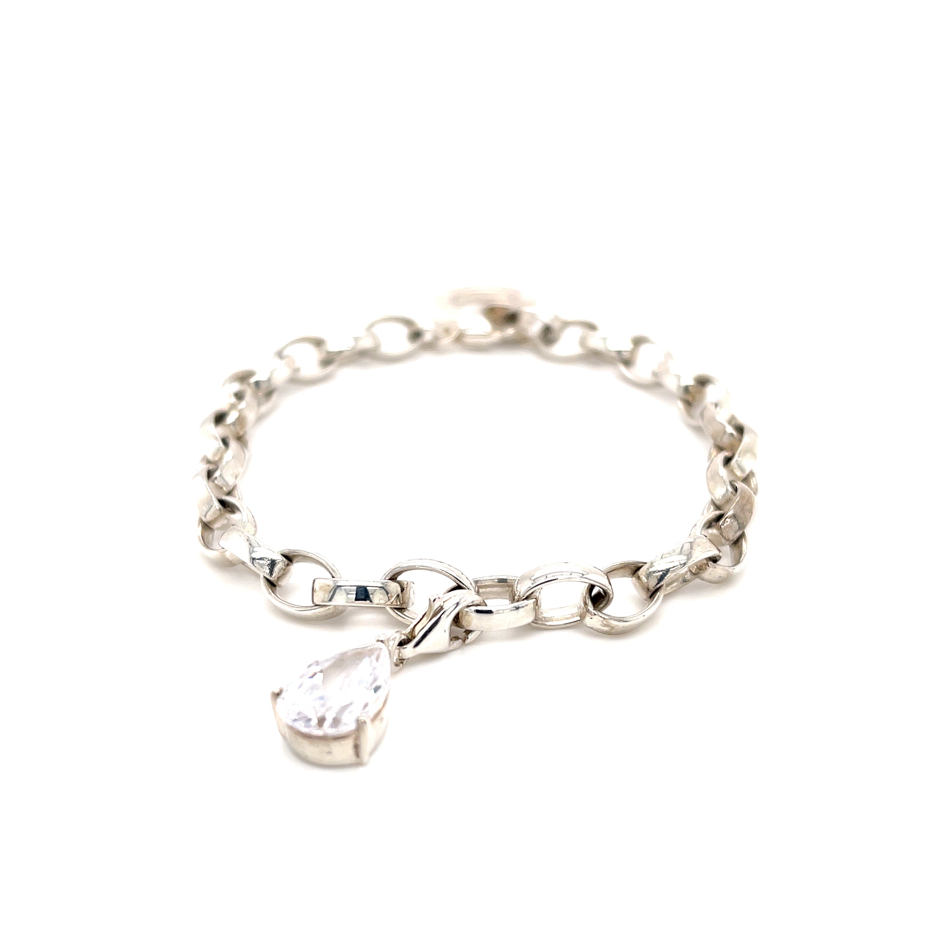 THOMASD SABO Sterling Silver Charm Club Classic 8" Charm Bracelet & Peardrop Charm SOLD