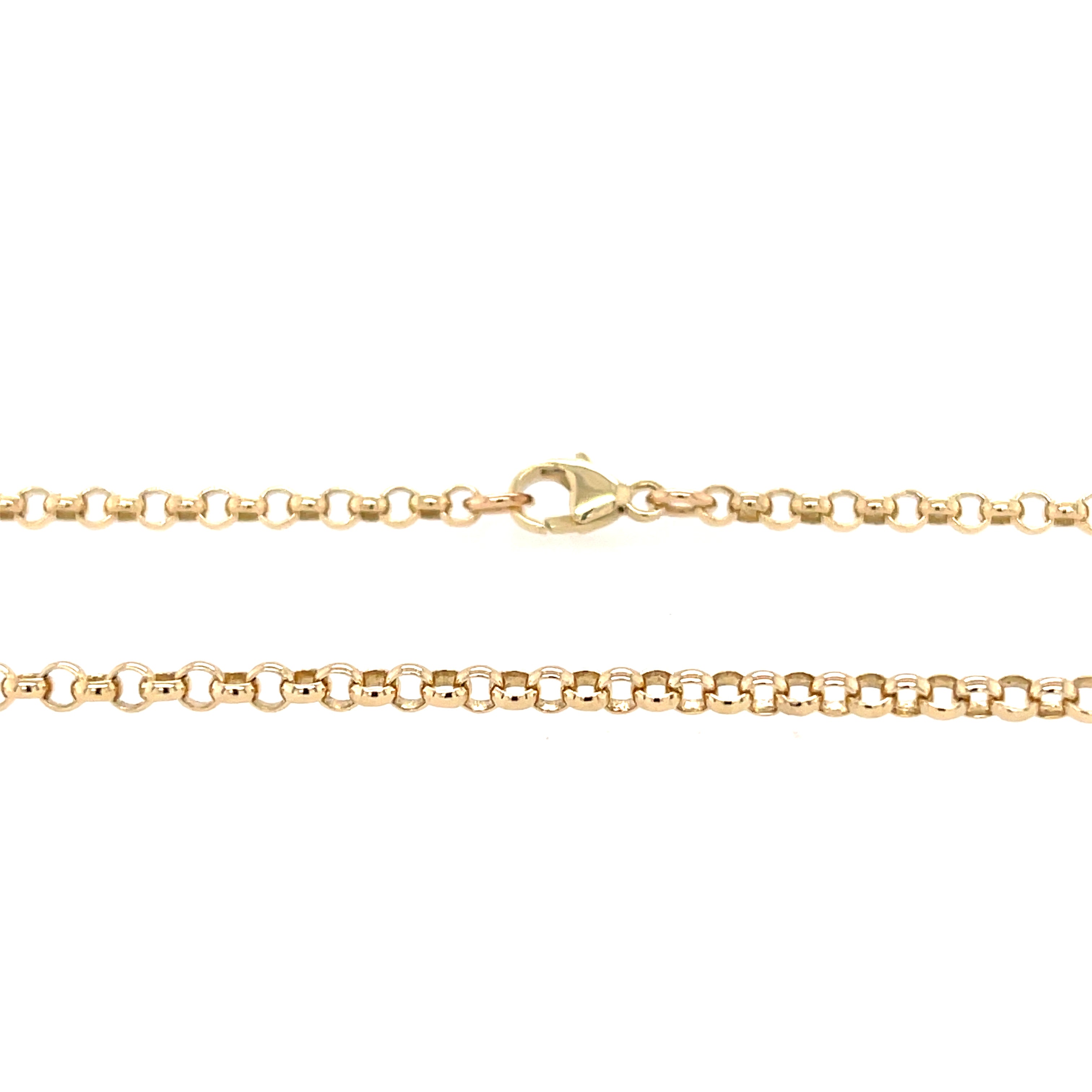 9ct Yellow Gold 16 Inch Round Link Belcher Chain - 6.30g