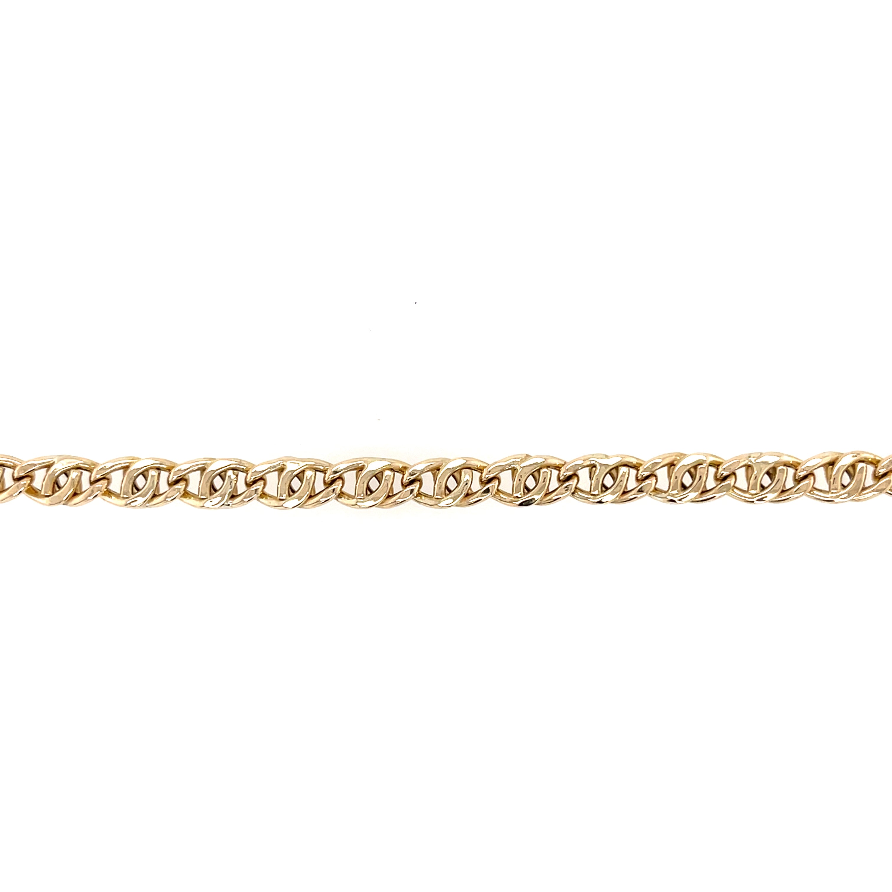 9ct Yellow Gold 7" Fancy Link Ladies Bracelet - 4.10g SOLD