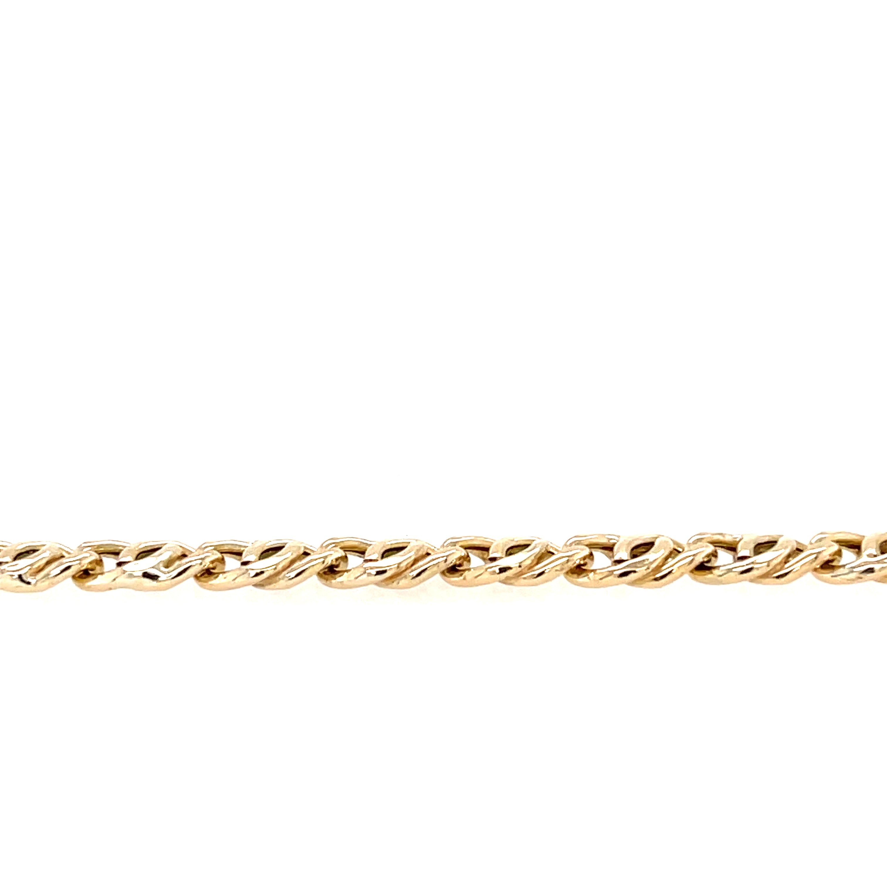 9ct Yellow Gold 7" Fancy Link Ladies Bracelet - 4.10g SOLD