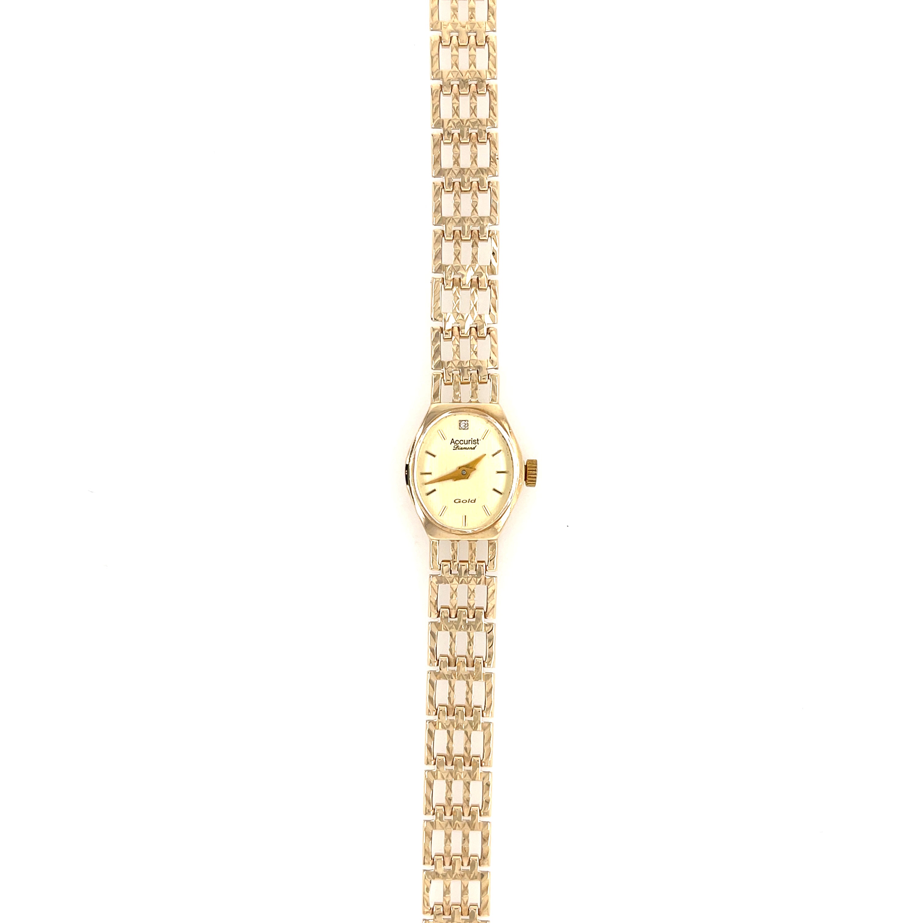 ACCURIST 9ct Yellow Gold Ladies Quartz Dress Watch - Serviced SOLD