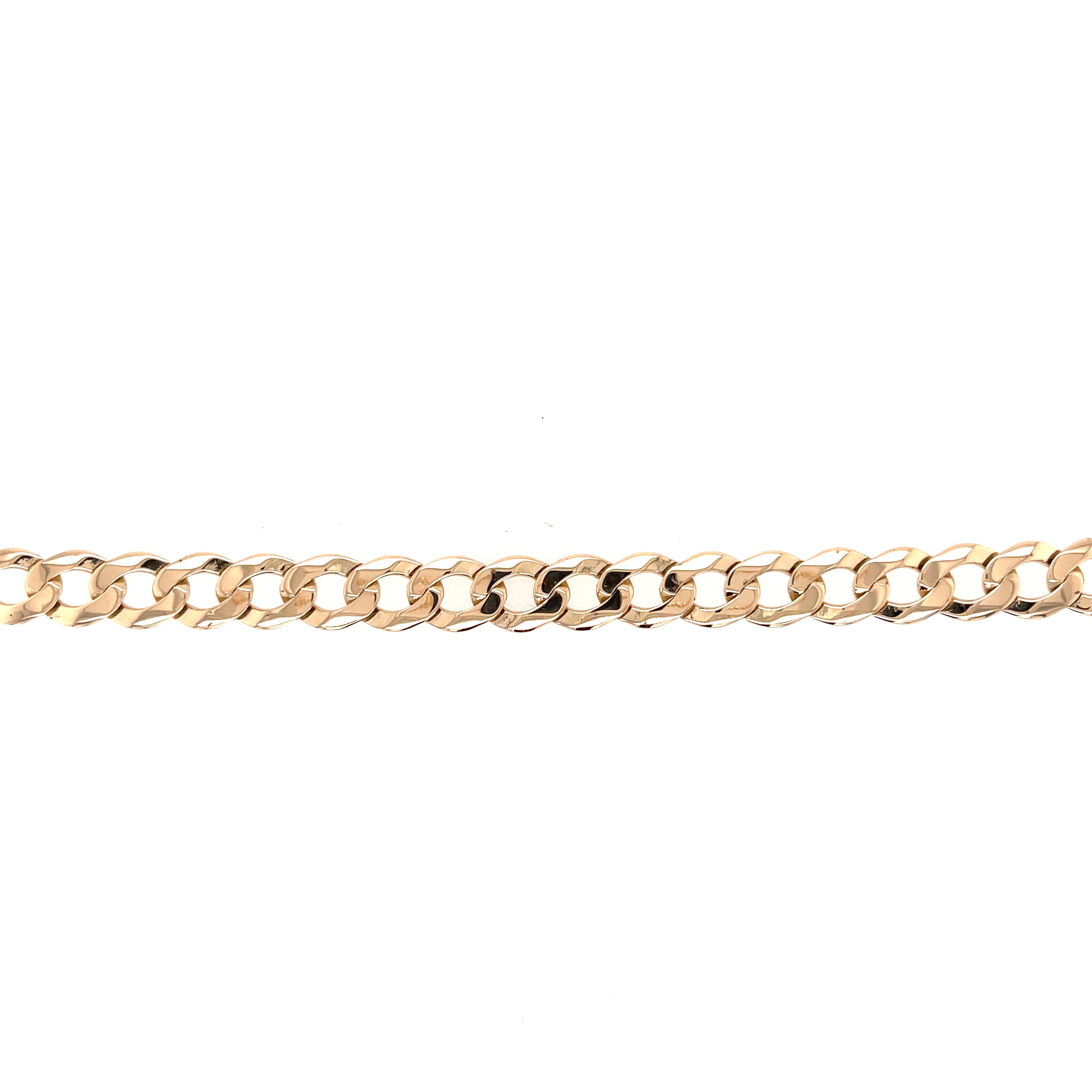 9ct Yellow Gold 8 Inch Curb Link Bracelet - 10.20g