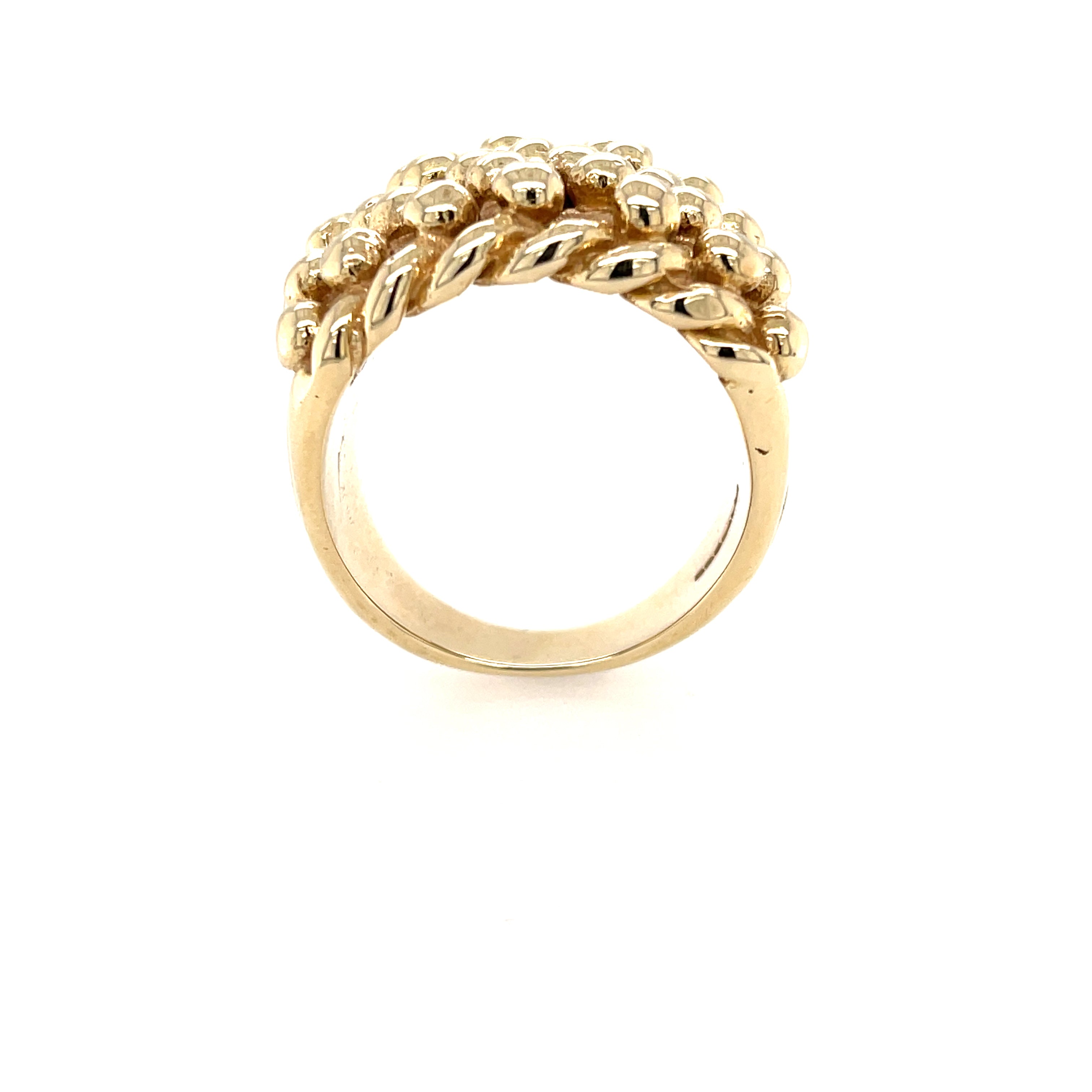 9ct Yellow Gold Heavy Five Row Keeper Ring Size Z - 40.50g SOLD