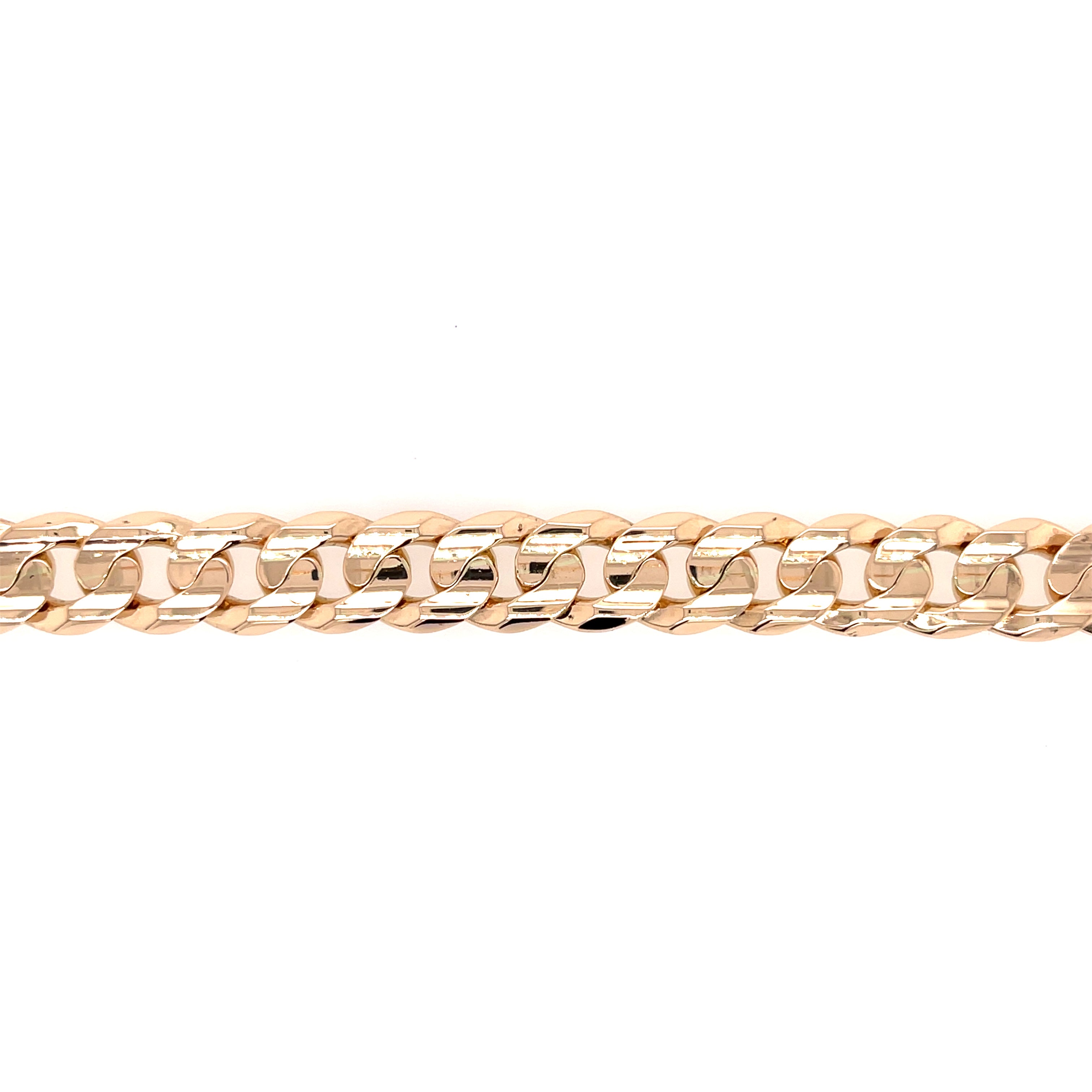 9ct Yellow Gold 8.5" Curb Link Bracelet - 35.87g SOLD