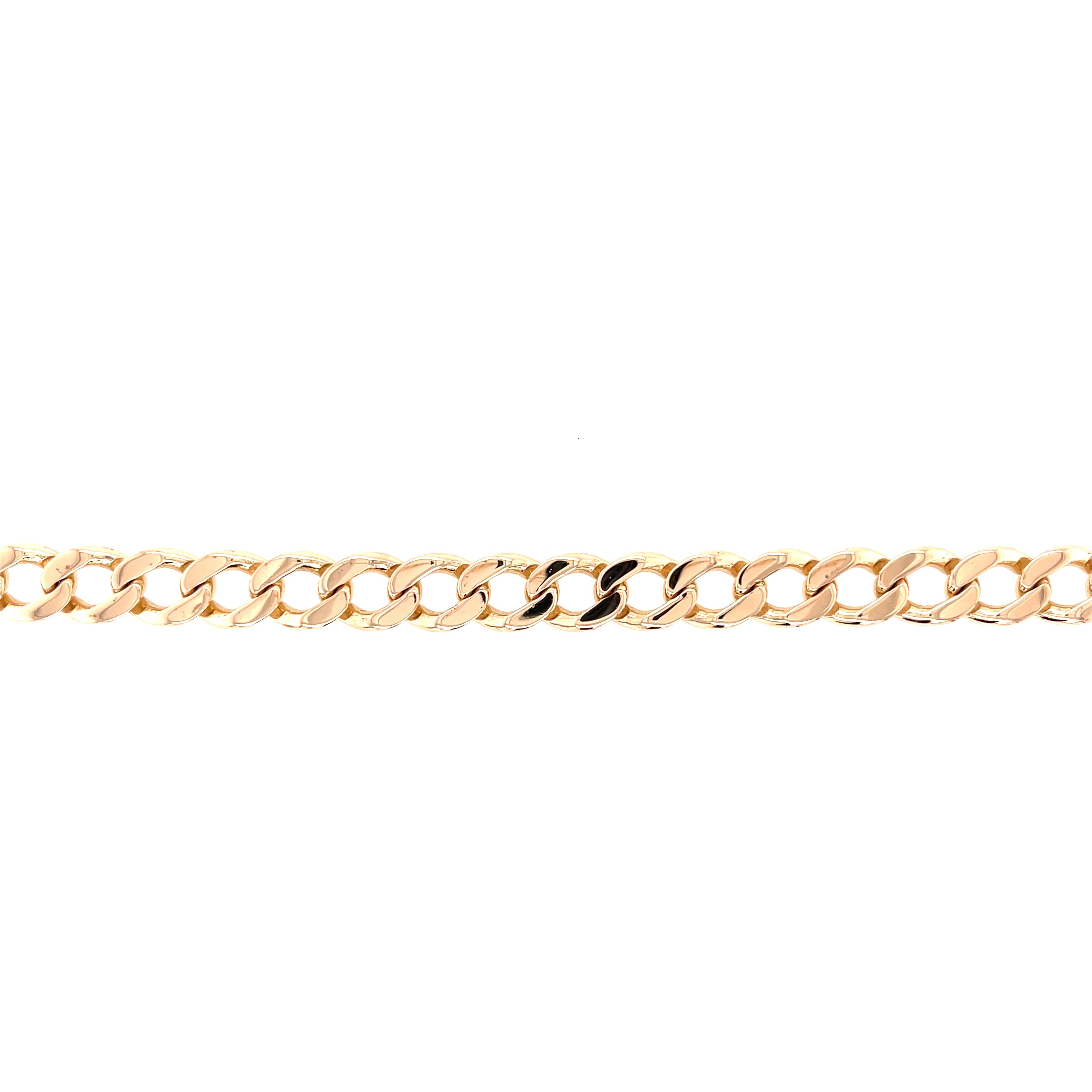 9ct Yellow Gold 9.5 Inch Curb Link Bracelet - 25.86g