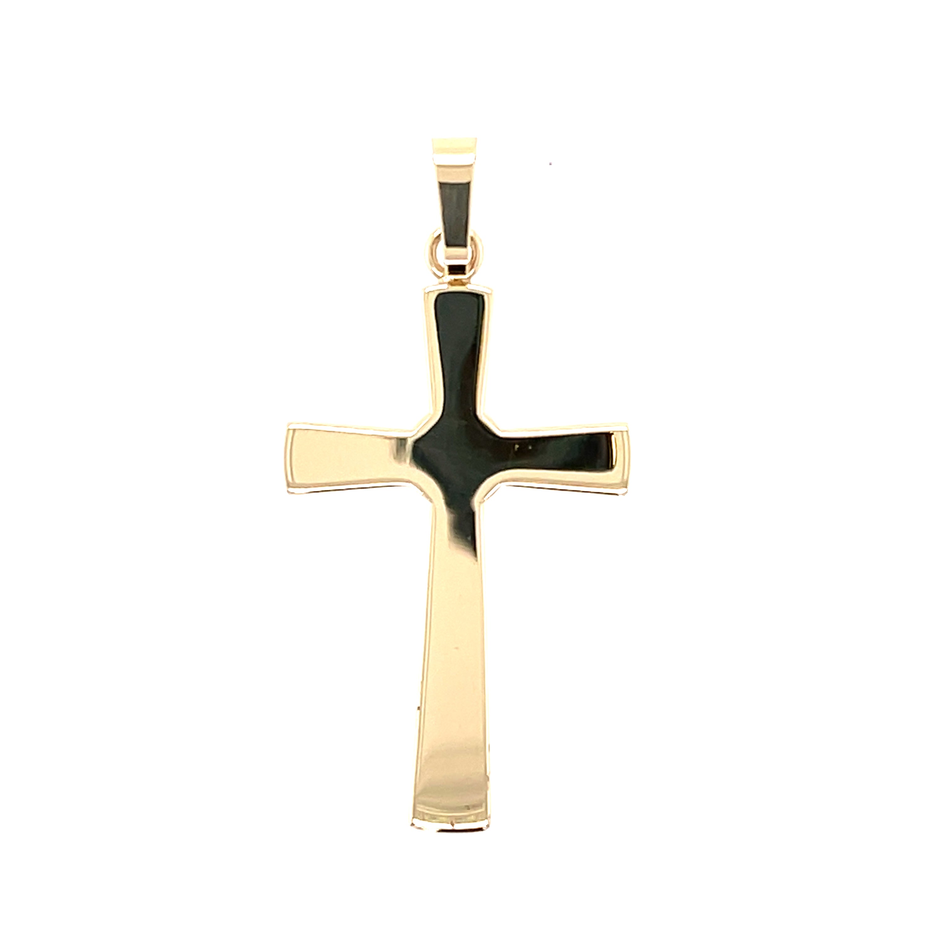 9ct Yellow Gold Plain Polished Cross Pendant SOLD