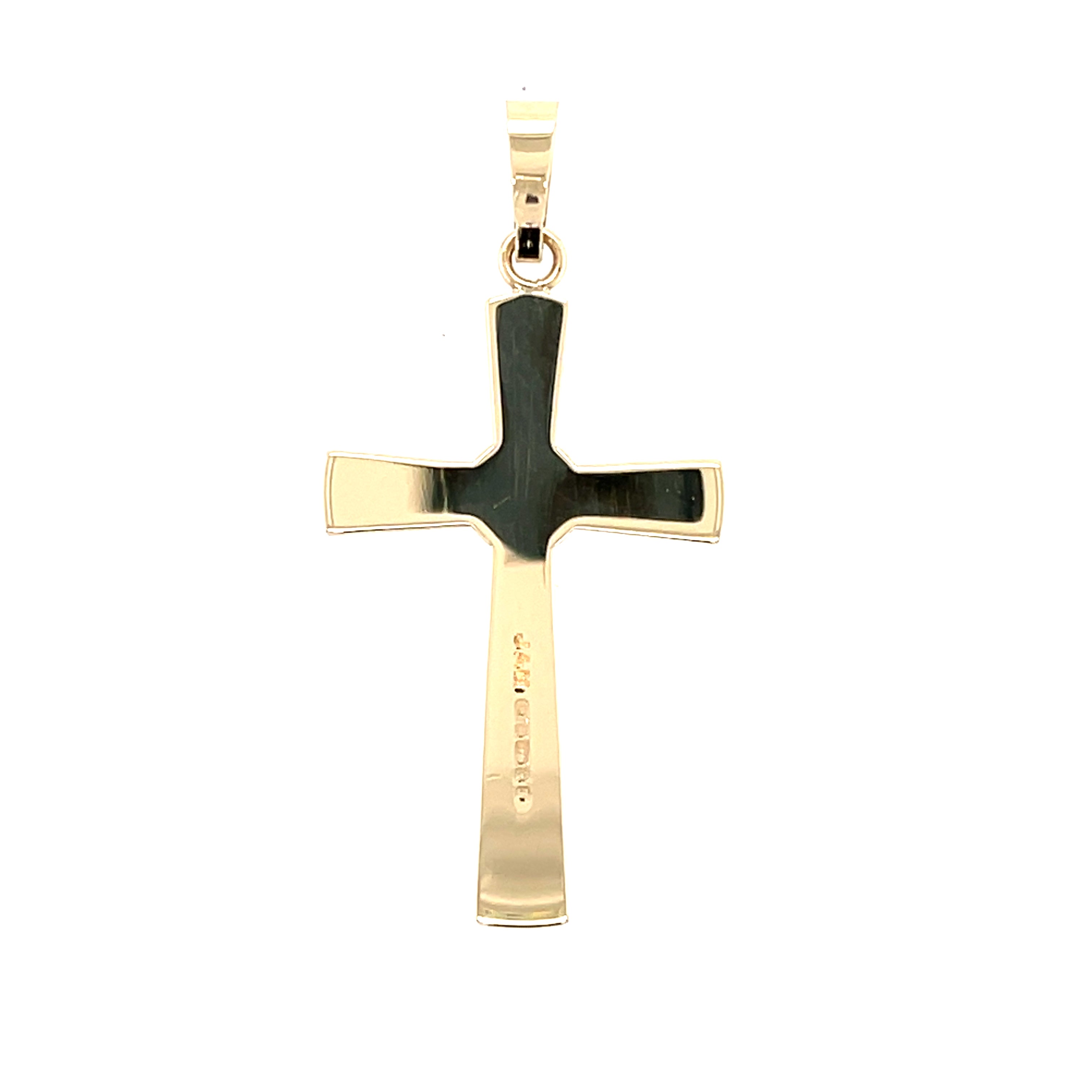 9ct Yellow Gold Plain Polished Cross Pendant SOLD