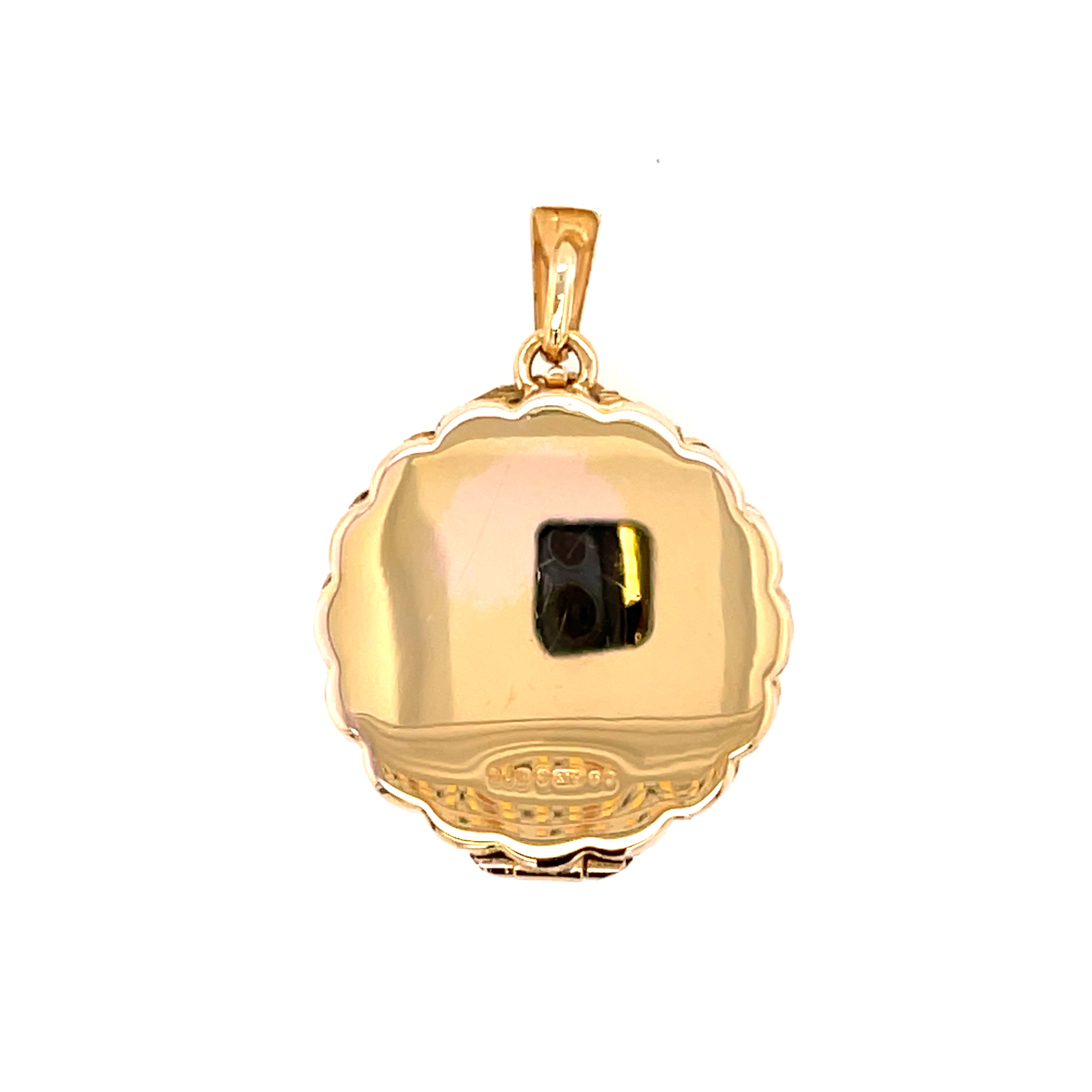 9ct Yellow Gold Vintage Foliate Locket Pendant London 1972 SOLD