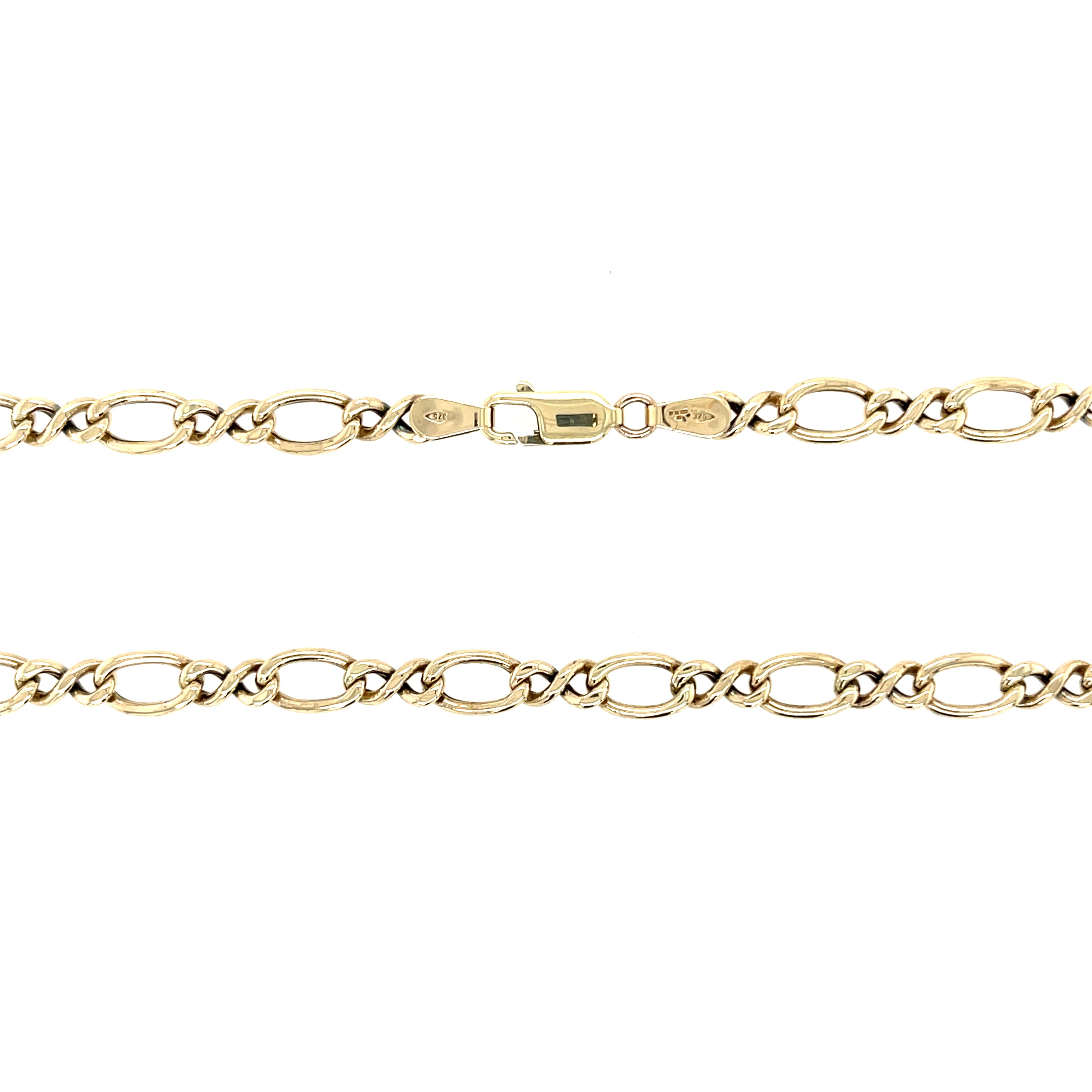 9ct Yellow Gold 18 Inch Hollow Figaro Link Chain 7.80g