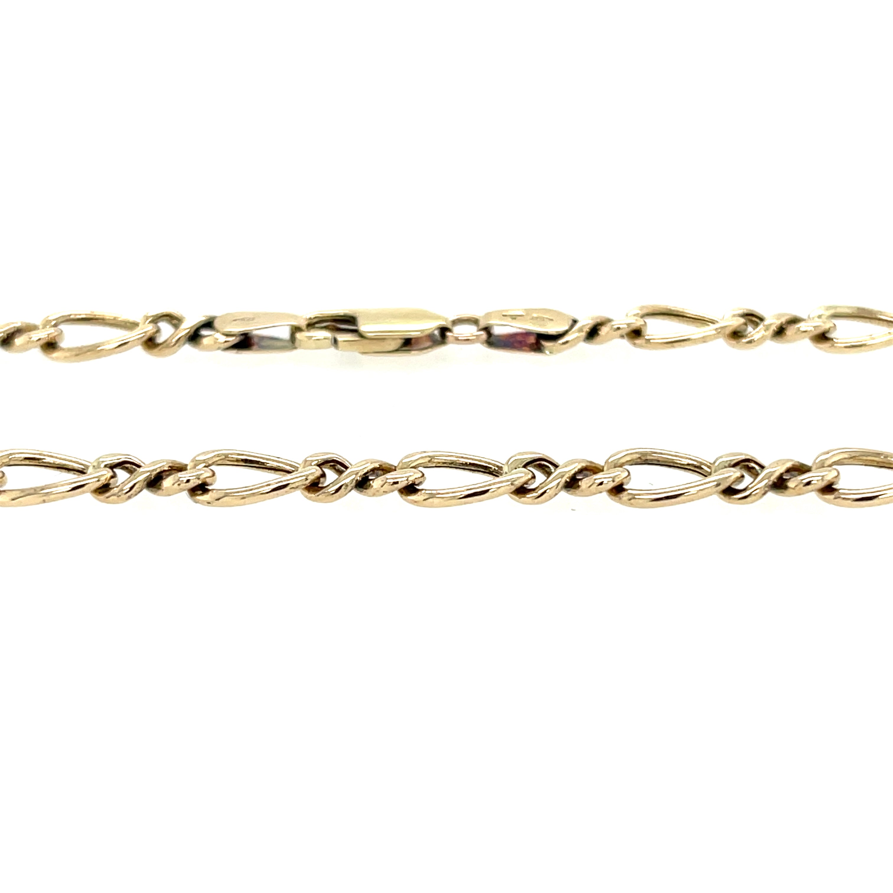 9ct Yellow Gold 18 Inch Hollow Figaro Link Chain 7.80g