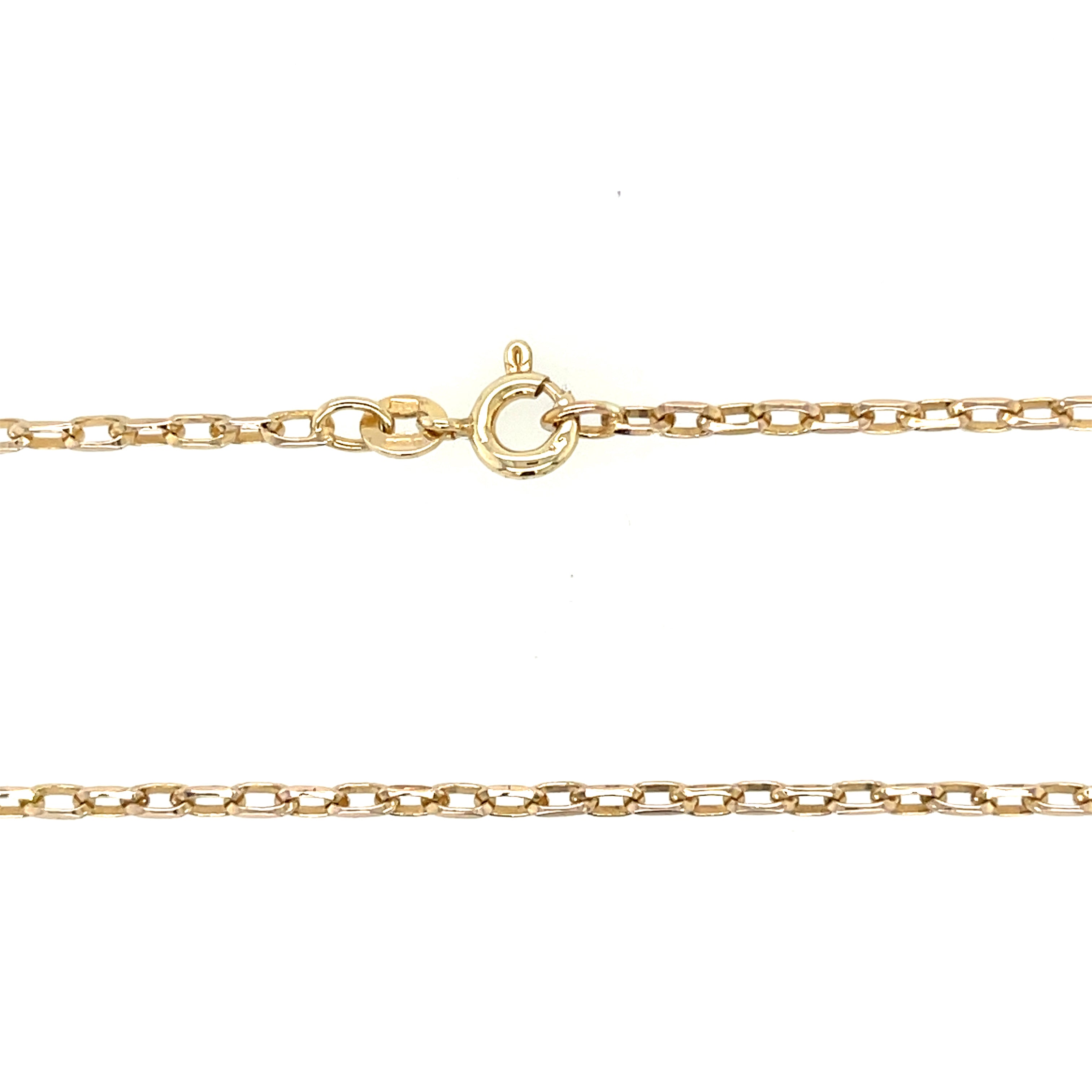 9ct Yellow Gold 19.5 Inch Oval Diamond Cut Belcher Chain - 5.20g SOLD