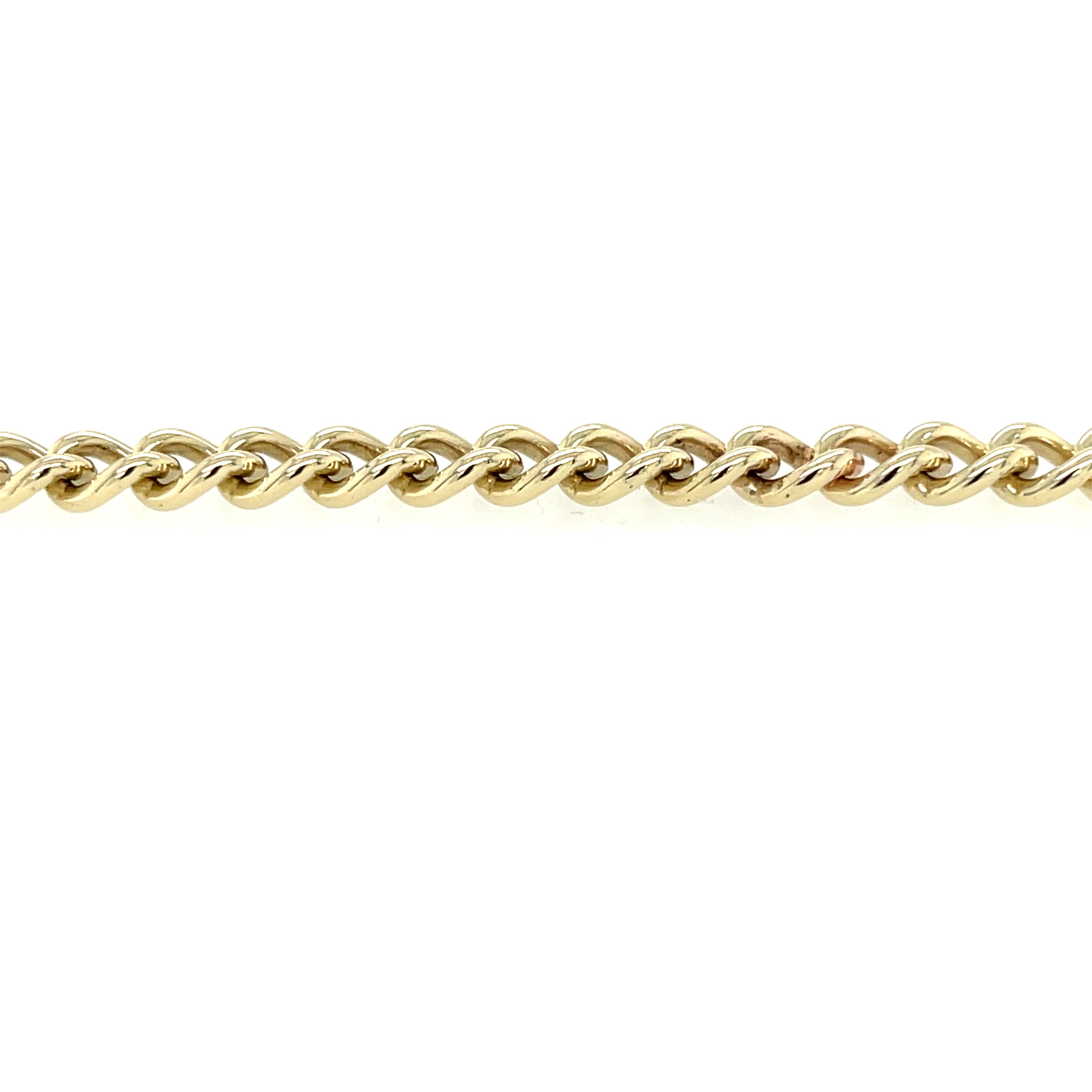9ct Yellow Gold 7 Inch Vintage Albert Bracelet - 13.80g