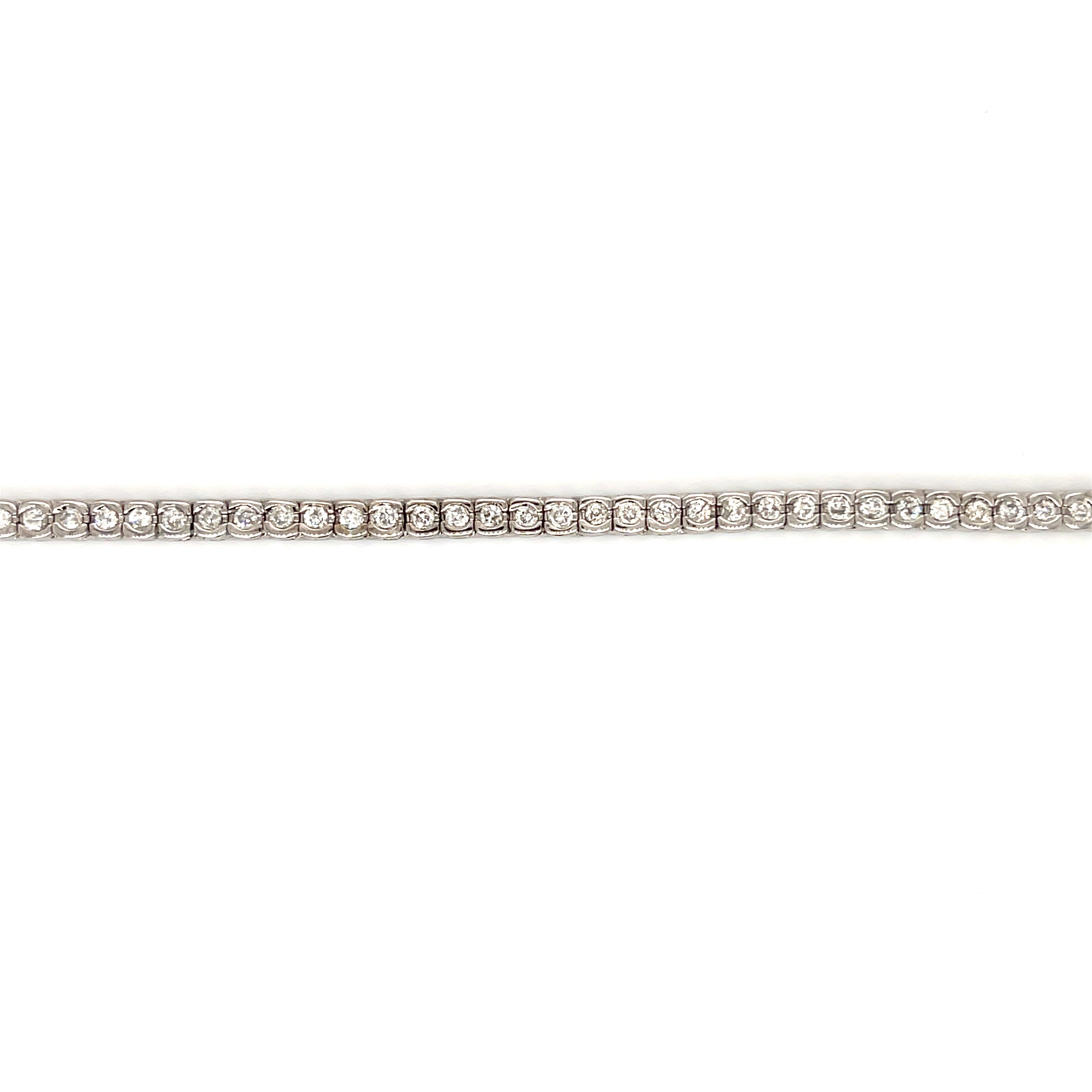 18ct White Gold 2.00ct Diamond 7.5" Tennis Bracelet SOLD