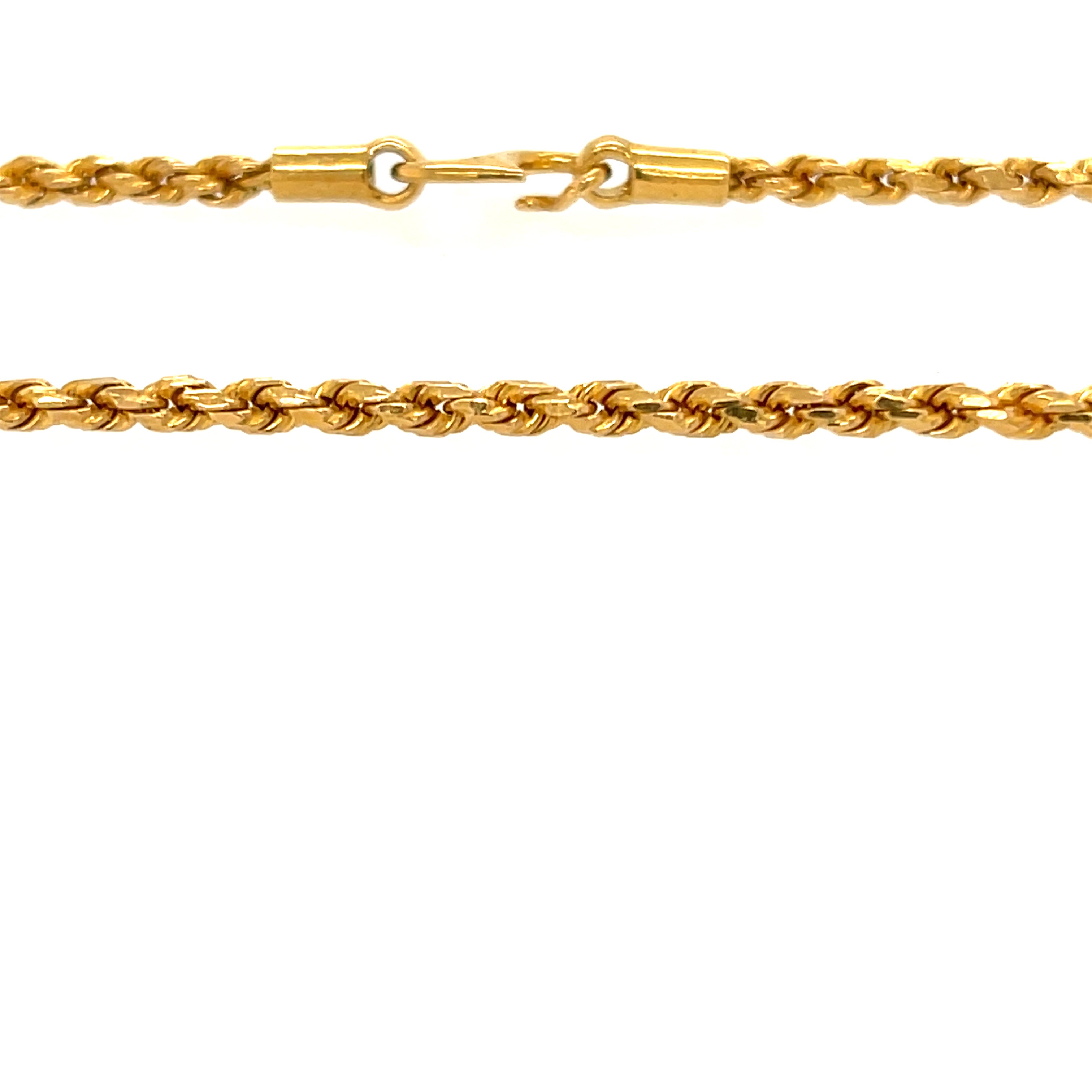 22ct (916) Yellow Gold 19 Inch Solid Rope Chain - 16.30g SOLD