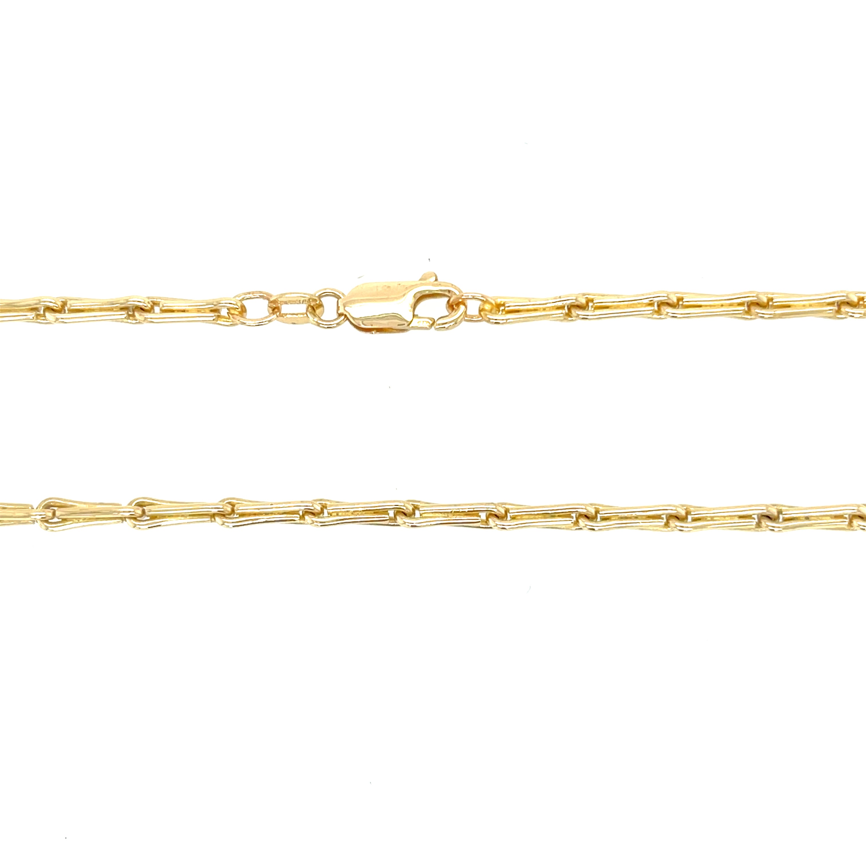 9ct Yellow Gold 20 Inch Double Trombone Link Chain 17.37g