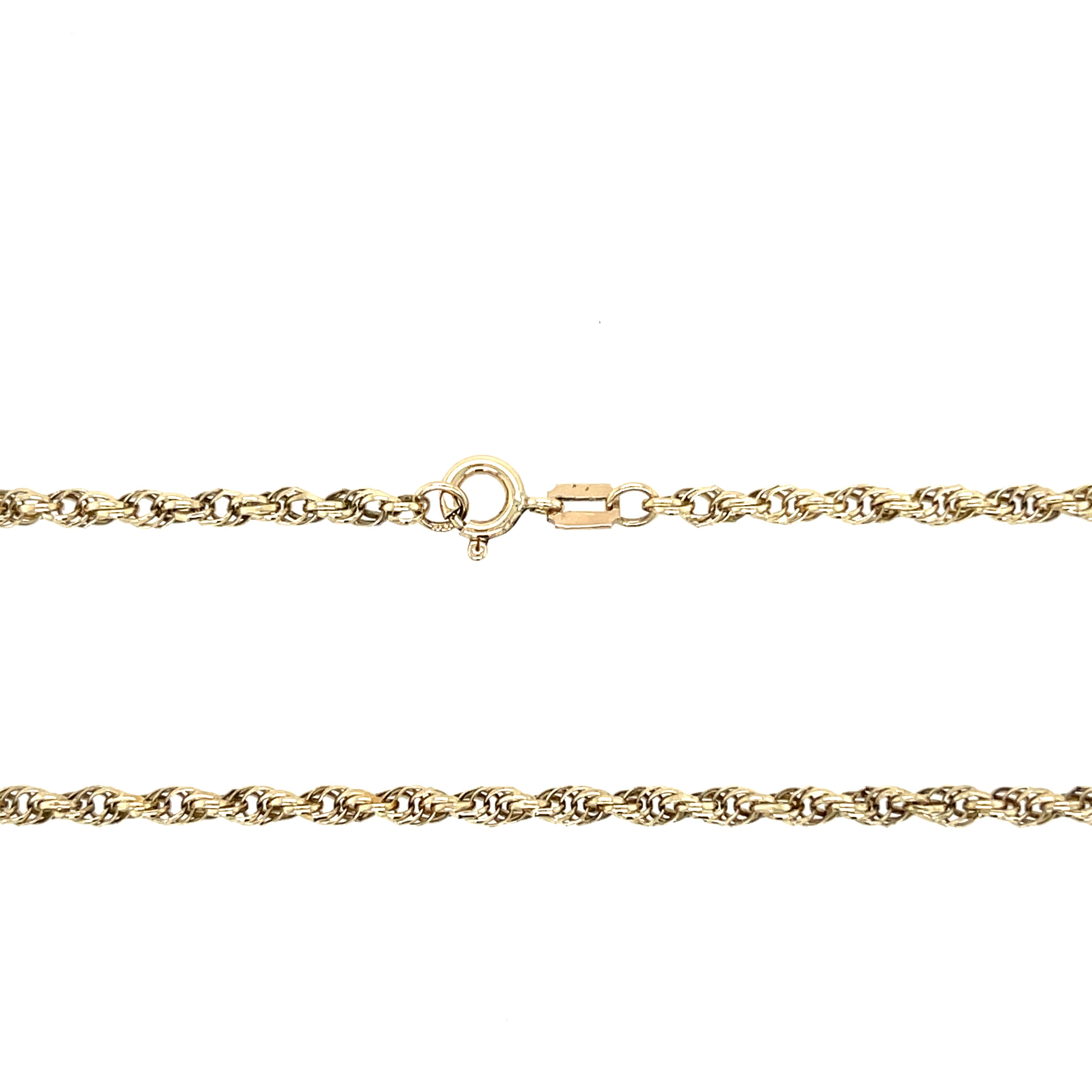 9ct Yellow Gold 18" Solid Rope Chain 6.33g