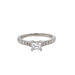 Platinum 0.67ct Princess Cut Diamond Solitaire Engagement Ring Certified D VS