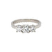 Platinum 0.75ct Round Brilliant Cut Diamond Three Stone Ring Certified