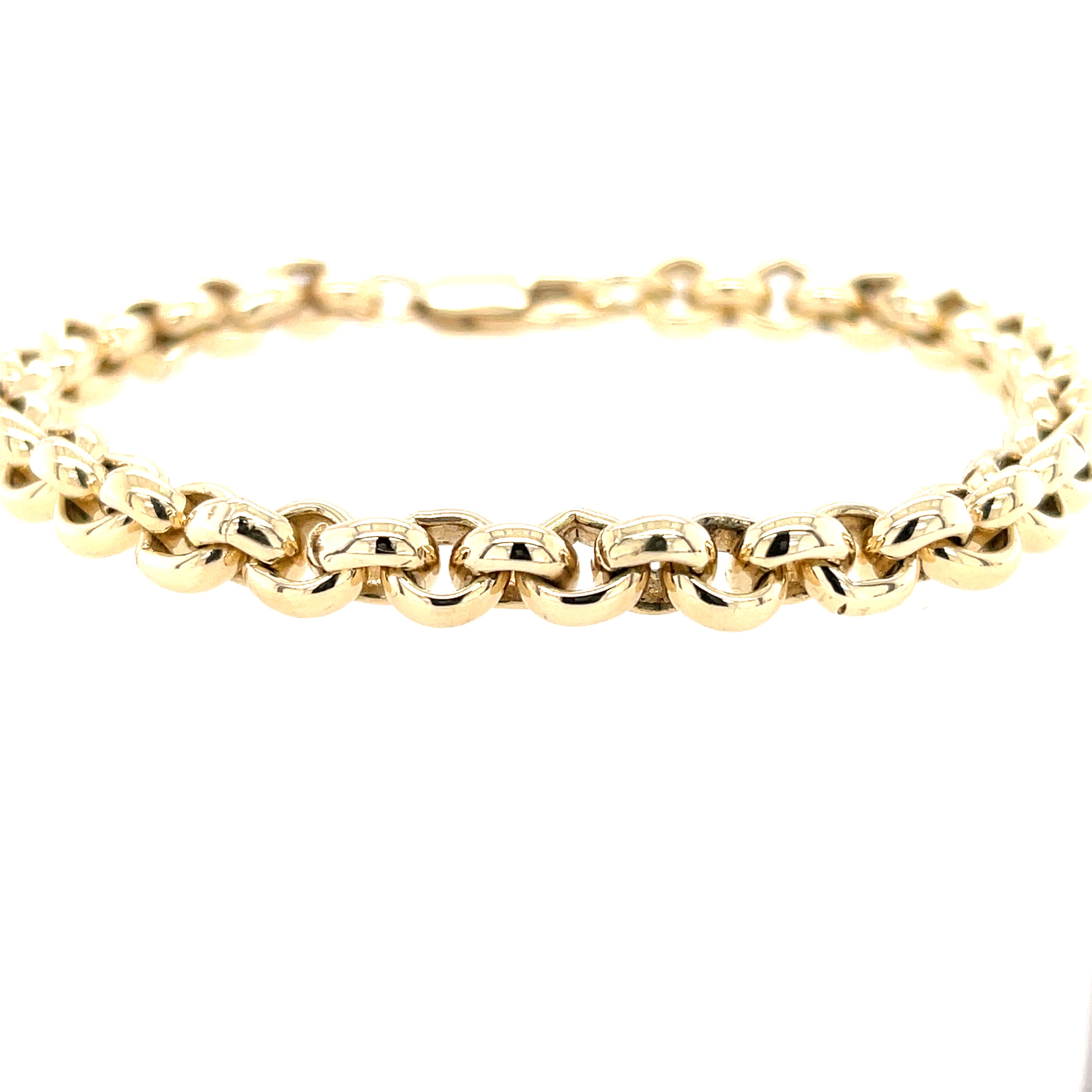 9ct Yellow Gold 8” Belcher Link Bracelet - 29.58g SOLD