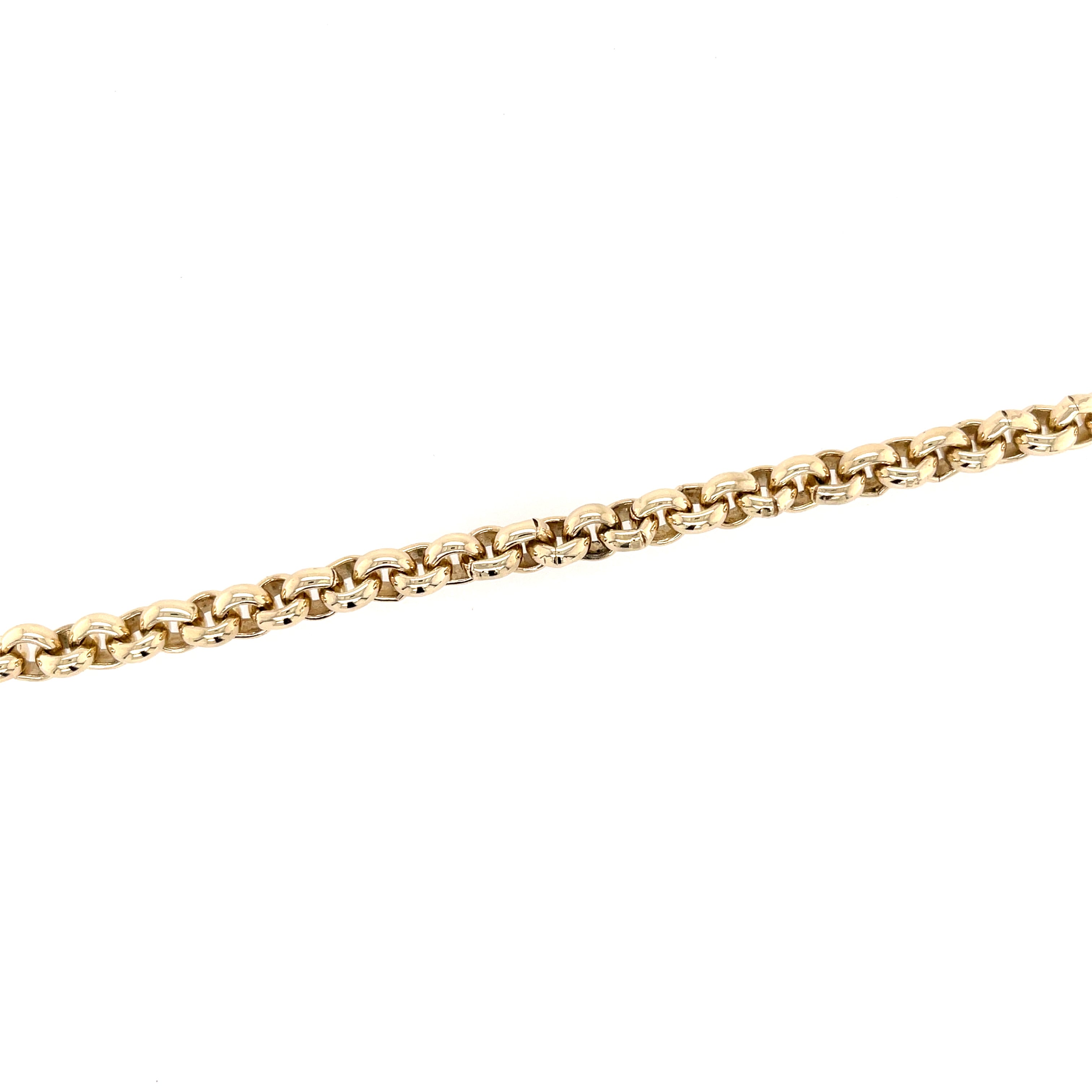 9ct Yellow Gold 8” Belcher Link Bracelet - 29.58g SOLD