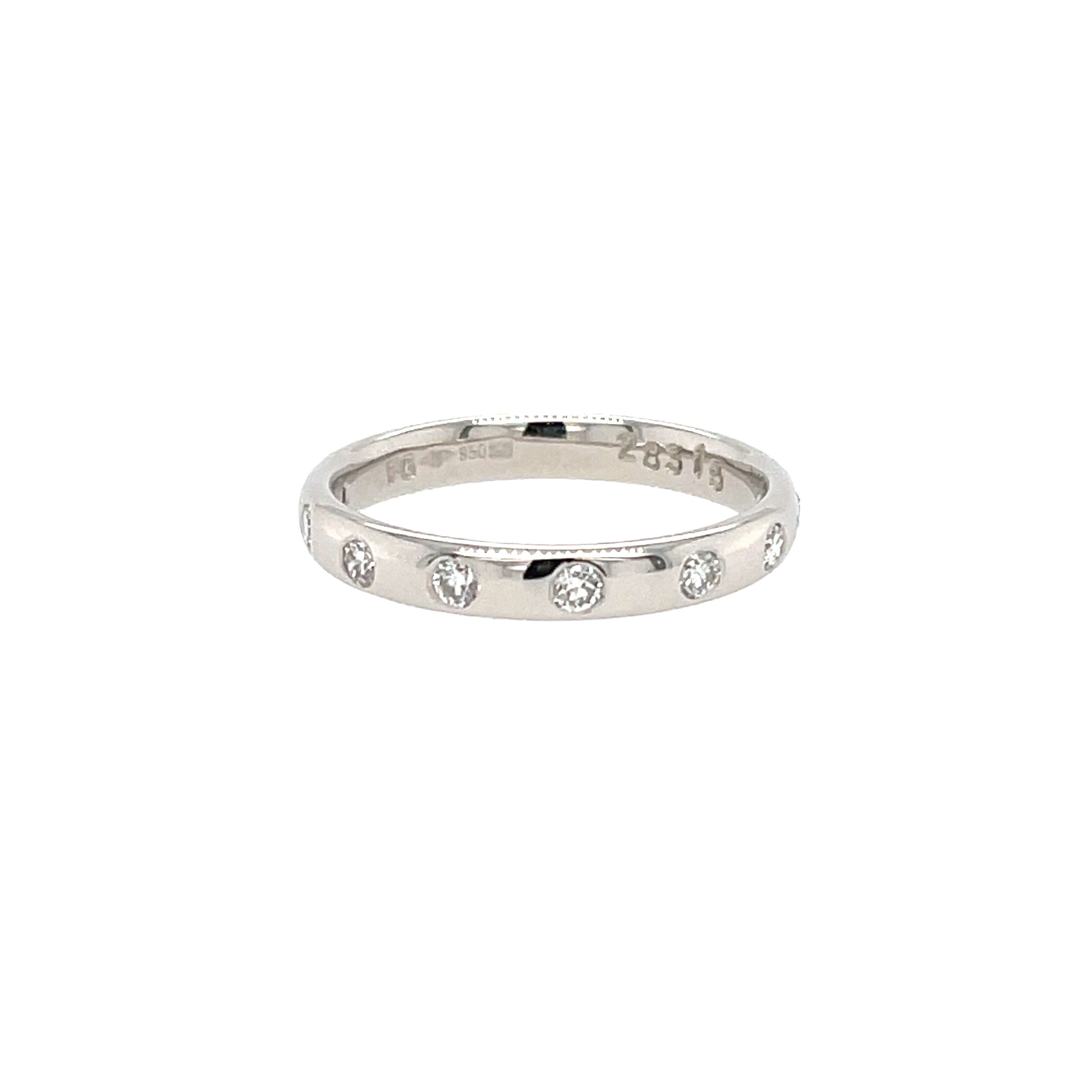 Platinum 0.25ct Diamond Wedding Band 2.5mm Wide SOLD